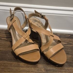 Clarks Tan Leather Sandals